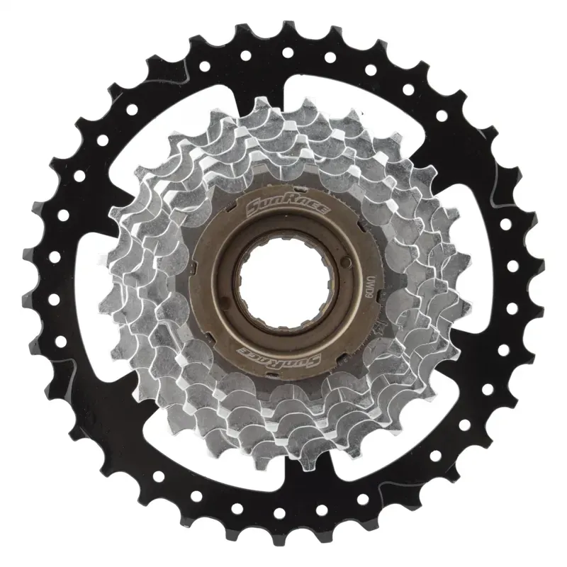 Sunrace MFM2A 14-34-tooth 7-speed Freewheel Cogs in Black/Silver