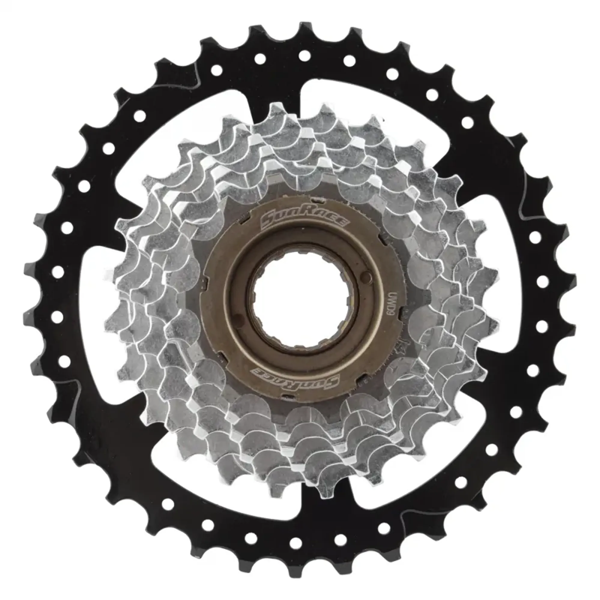 Sunrace MFM2A 14-34-tooth 7-speed Freewheel Cogs in Black/Silver