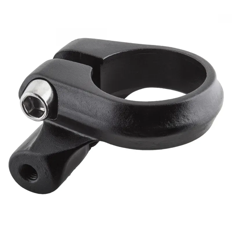 Sunlite Alloy 28.6mm Seatpost Clamp with Rack in Black