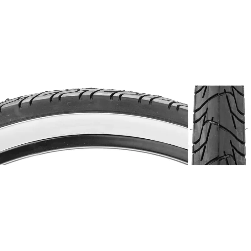 Sunlite CST1218 26x2.125-inch City Wire Commuter Tire in Black/White