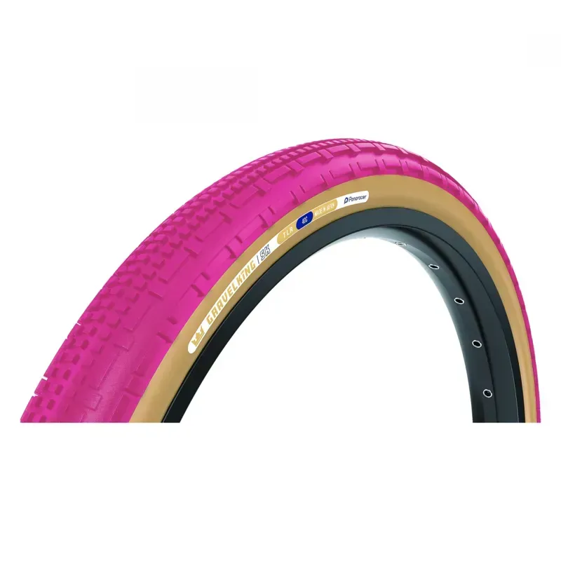 Panaracer GravelKing SK 700x45 Fold Tubeless Tire in Cranberry/Brown