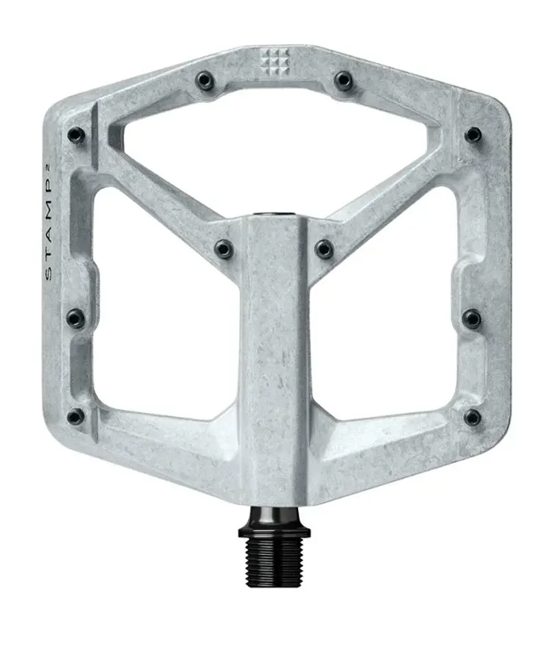 Crankbrothers Stamp 2 Pedals - Platform Aluminum 9/16 Raw Silver Large Raw Silver