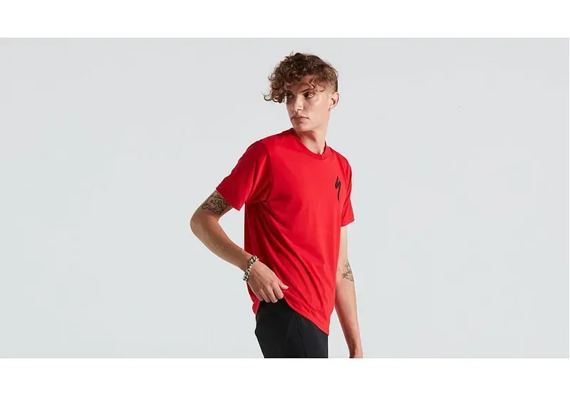 Specialized S-Logo Tee SS Men's T-Shirt in Flored Red-1