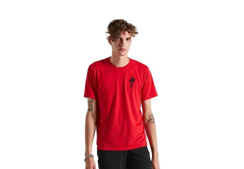 Specialized S-Logo Tee SS Men's T-Shirt in Flored Red