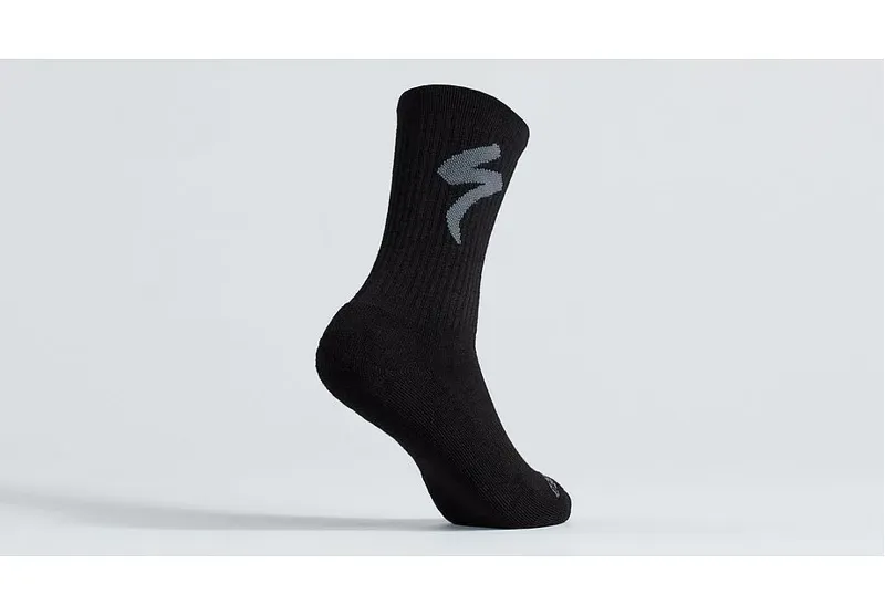 Specialized Merino Midweight Tall Logo Socks in Black