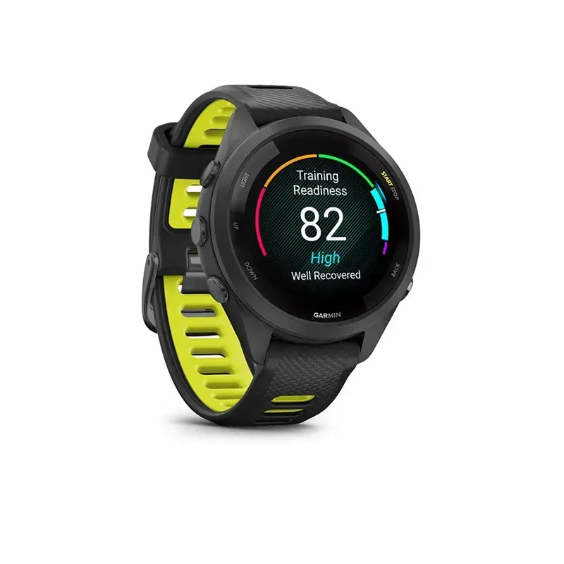 Garmin Forerunner 265S Music Watch in Black/Black/Amp Yellow-2