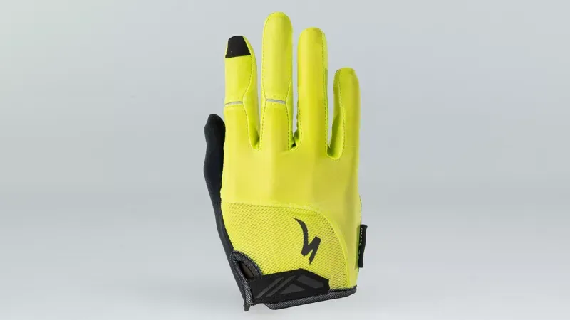 Specialized Womens' Body Geometry Dual-Gel LF Gloves in Hyper Green