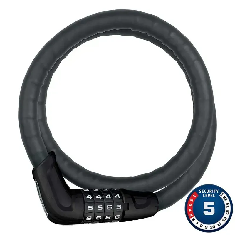 Abus Tresor 6615C Steel-O-Flex 2.8-feet/85cm 15mm Combination Cable Lock in Black