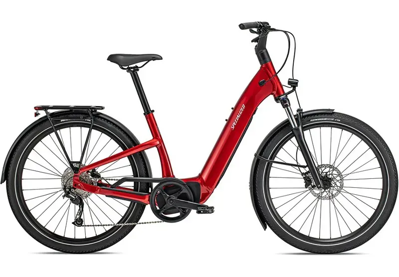 Specialized Turbo Como 3.0 Electric Bike in Red Tint/Silver Reflective