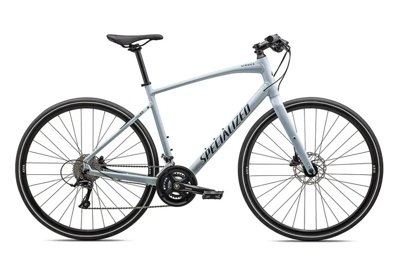 Specialized Sirrus 3.0 Step-Through Hybrid Bike in Morning Mist/Deep Marine Reflective