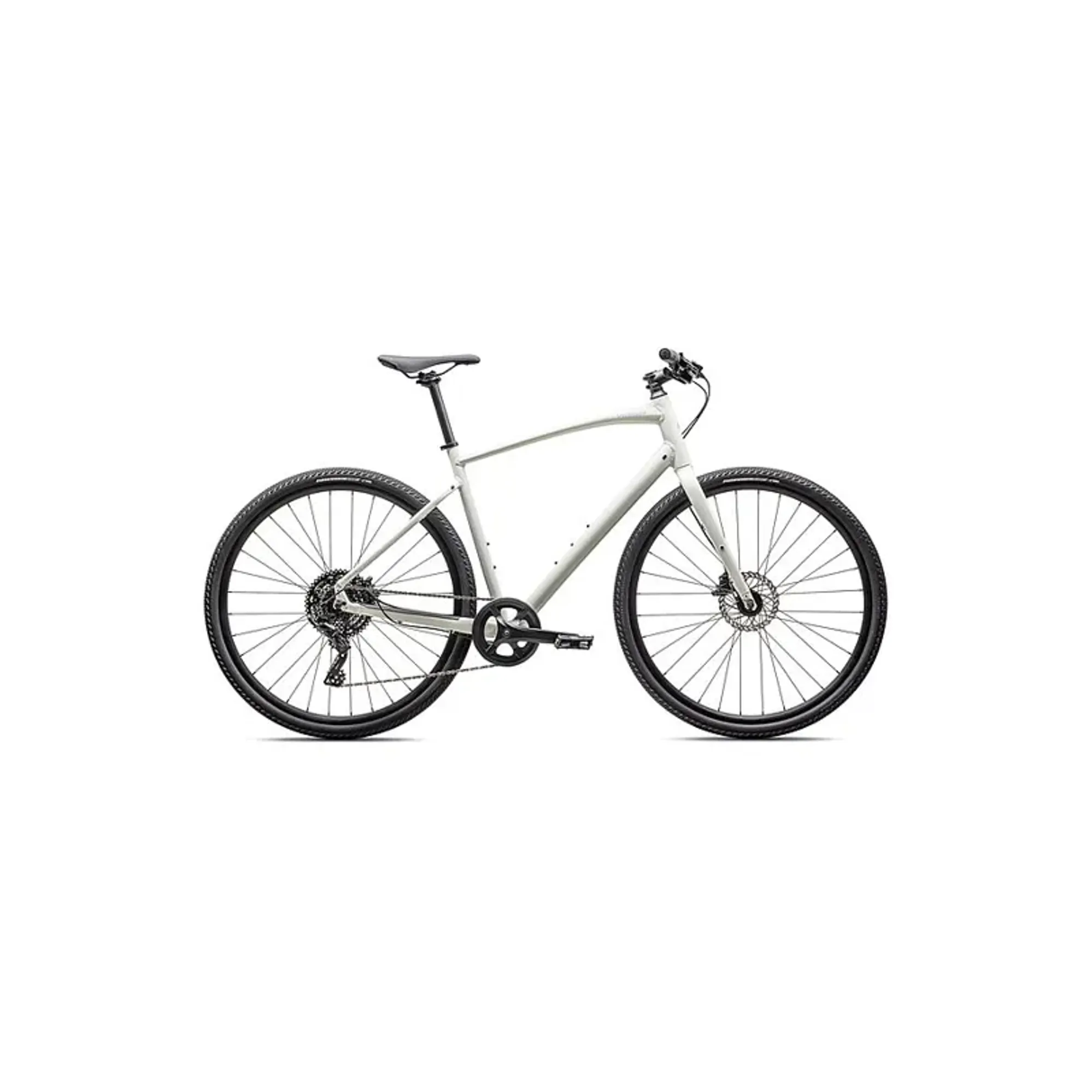 Specialized Sirrus X Road Bike In Gloss Dune White/Dove Gray Reflective
