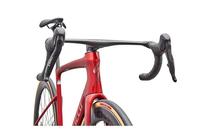 Specialized Tarmac SL9 S-L SRAM RED AXS Road Bike in Cayenne/Chrome-4