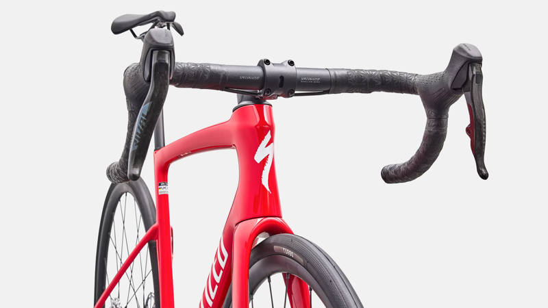 Specialized Tarmac SL9 Comp SRAM Riv. AXS Road Bike in Vivid Red/White-4