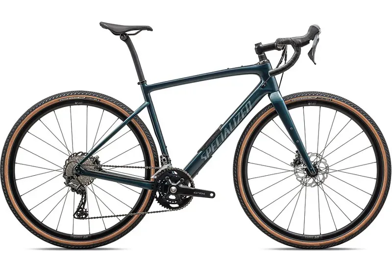 Specialized Diverge Comp Carbon Road Bike in Metallic Deep Lake Granite Pearl