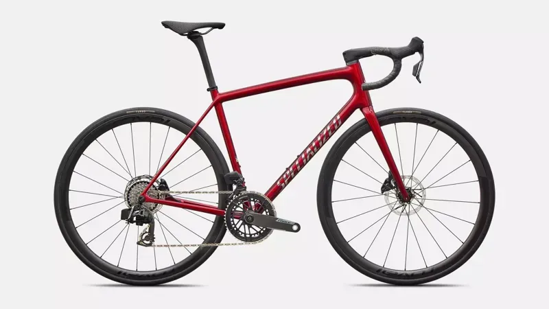 Specialized Aethos 2 Pro SRAM Force AXS Road Bike in Gloss Red Sky