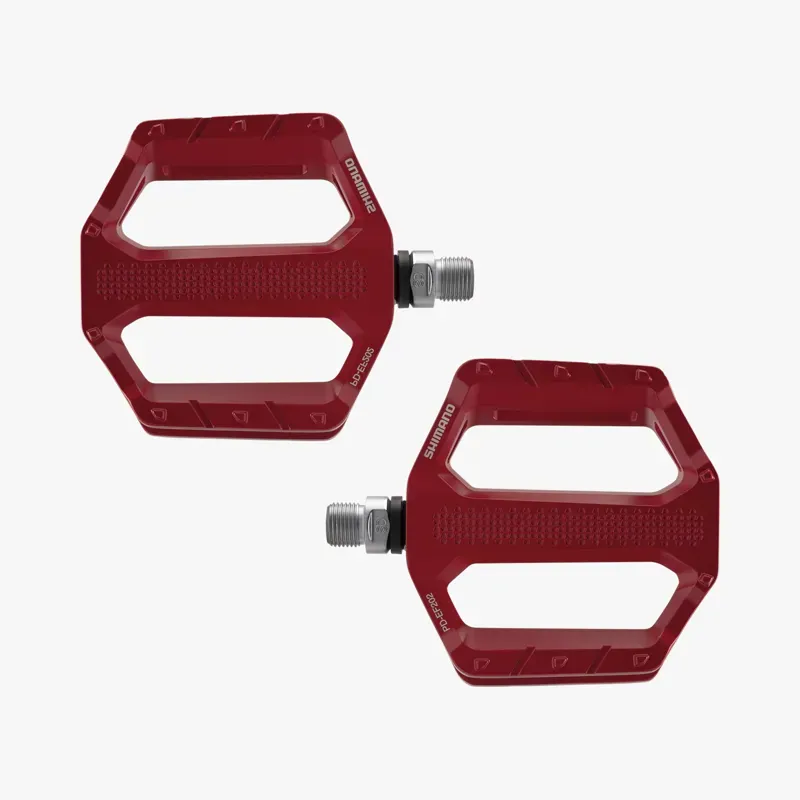 Shimano PD-EF202 Shimano Flat Pedals in Red-1