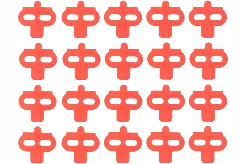 Bikefit MTB/SPD Compatible 2-Hole 2 Degree Cleat Wedges in Red