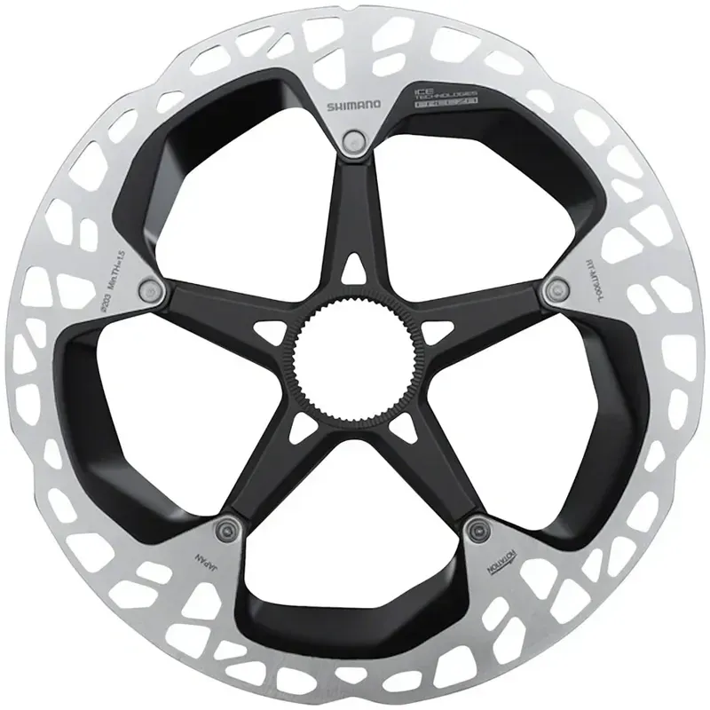 Shimano XTR RT-MT900-L 203mm CL Disk Brake Rotor in Silver/Black