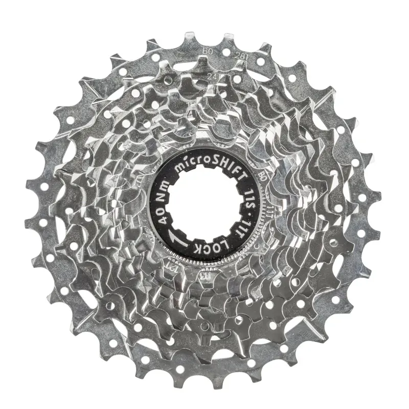 microSHIFT H-Series 11 Speed 11-28 Cassette in Silver
