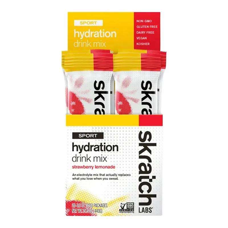 Skratch Labs Sport Hydration Pack Drinks in Strawberry Single Sachet