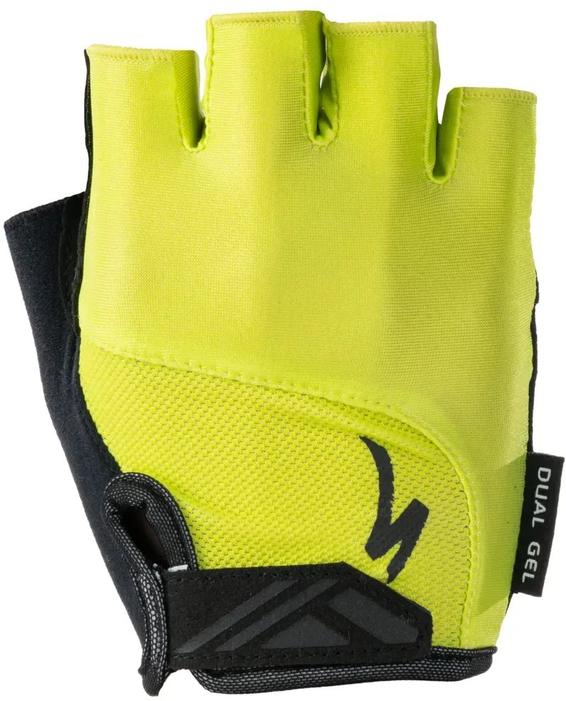 Specialized Body Geometry Dual-Gel Short Finger Gloves in Yellow