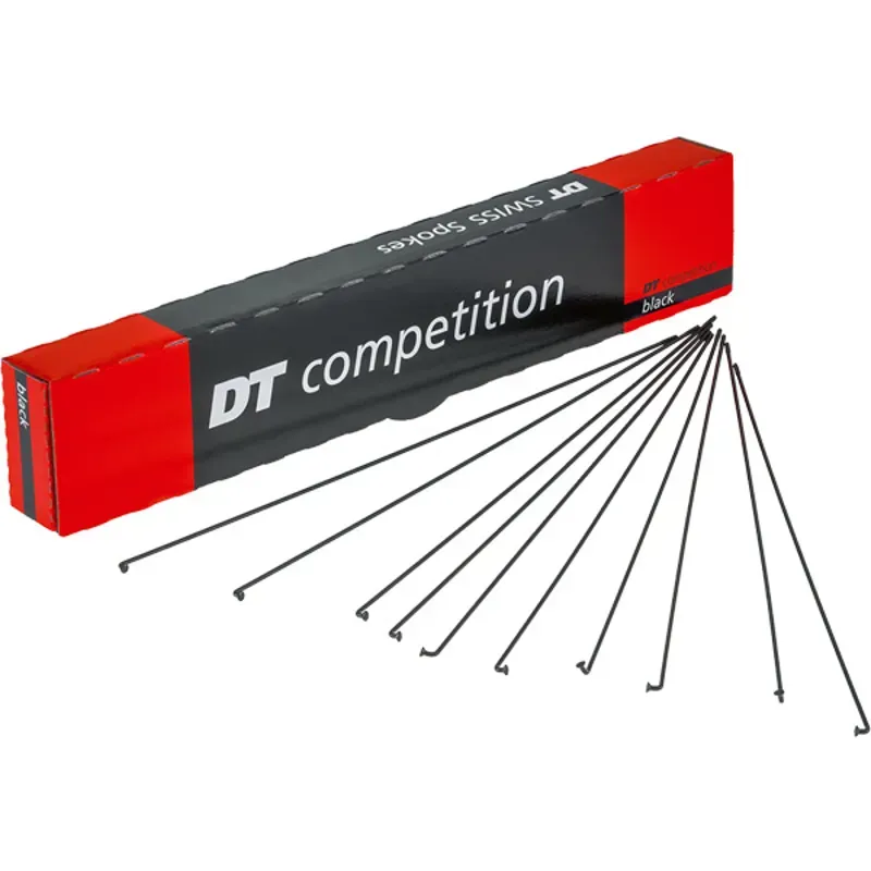 DT Swiss Competition Spoke: 2.0/1.8/2.0mm 272mm J-Bend Black Single Spoke