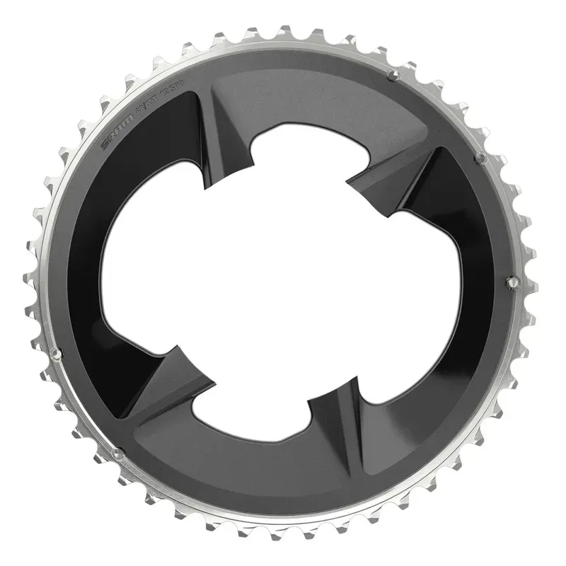 SRAM Rival 2x12-Speed Outer Chainring - 48t 107 BCD Black For Use With 35t Inner Black