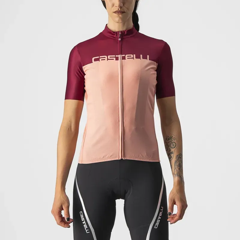 Castelli Velocissima Jersey -blush/bordeaux -XL