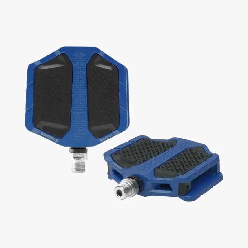 Shimano Flat Pedals w/ Friction Plate in Blue