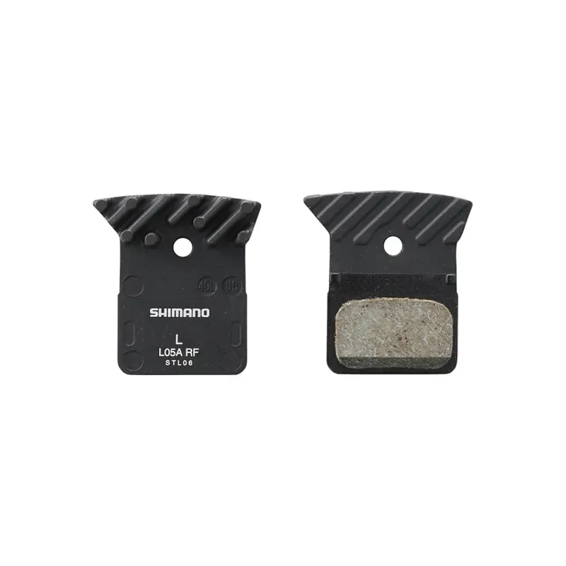 Shimano L05A-RF Resin with Fin Disk Brake Pad and Spring in Black