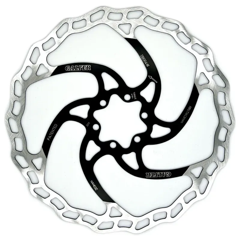 Galfer 6-bolt 1.8mm 203mm Wave Brake Rotor in Black/Silver
