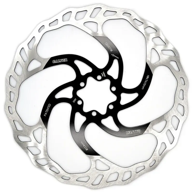 Galfer 6-bolt 2.0mm 223mm Wave Brake Rotor in Black/Silver