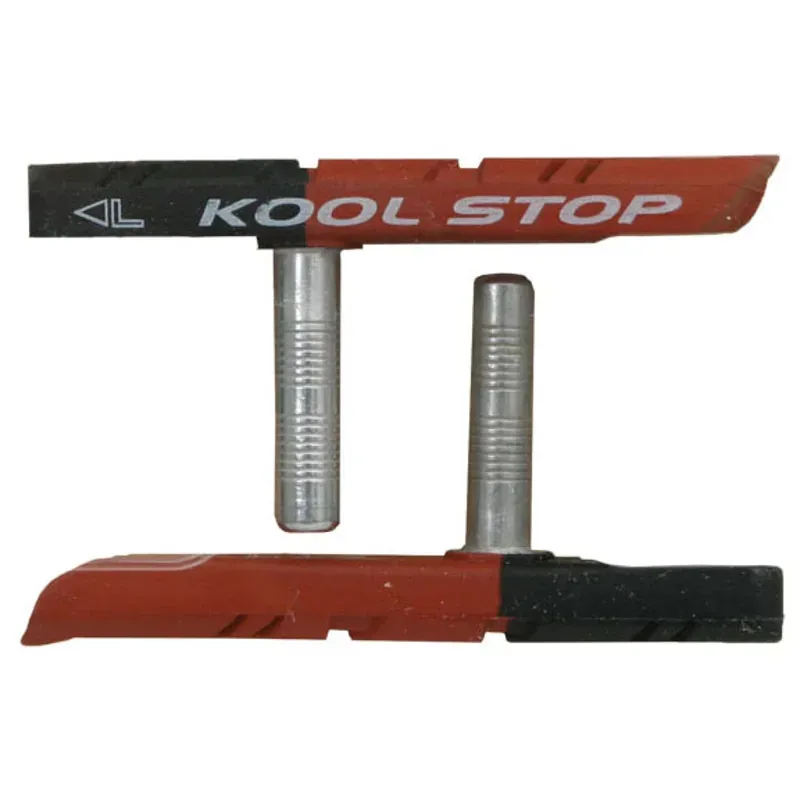 Koolstop Mountain Non-Threaded Dual Brake Pads in Red/Black