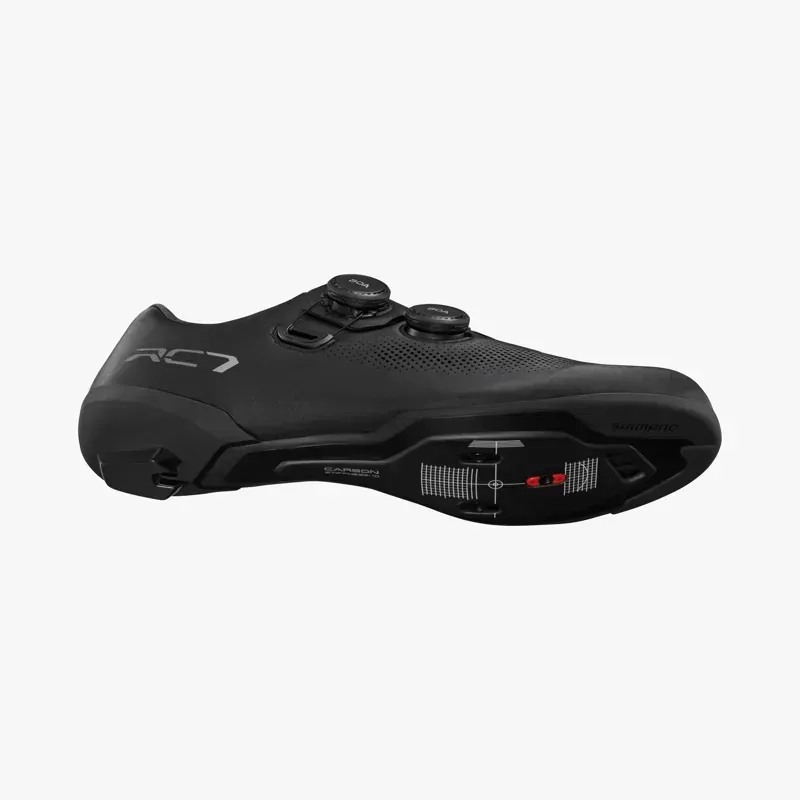 Shimano SH-RC703 Race-Ready Performance Wide Road Shoes in Black-4