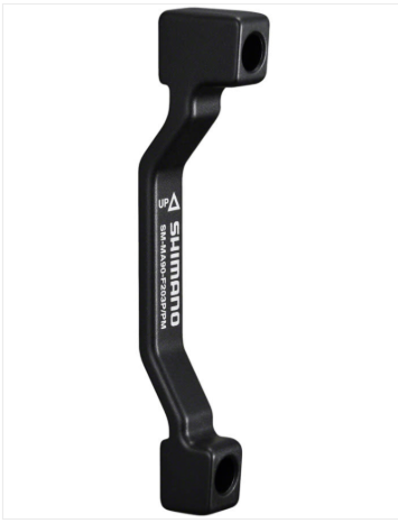 Shimano F203P/PM Disk Brake Adaptor 180mm Post to 203mm Rotor in Black