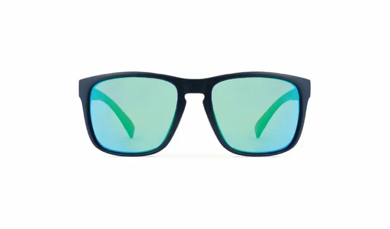 Optic Nerve Ziggy Polarized Smoke Green Mirror Lens Sunglasses in Black-1