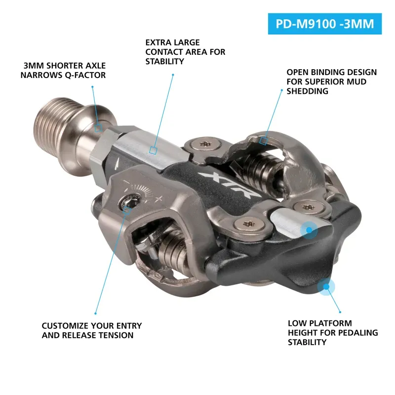 Shimano PD-M9100 XTR XC Race Pedals In Black-1