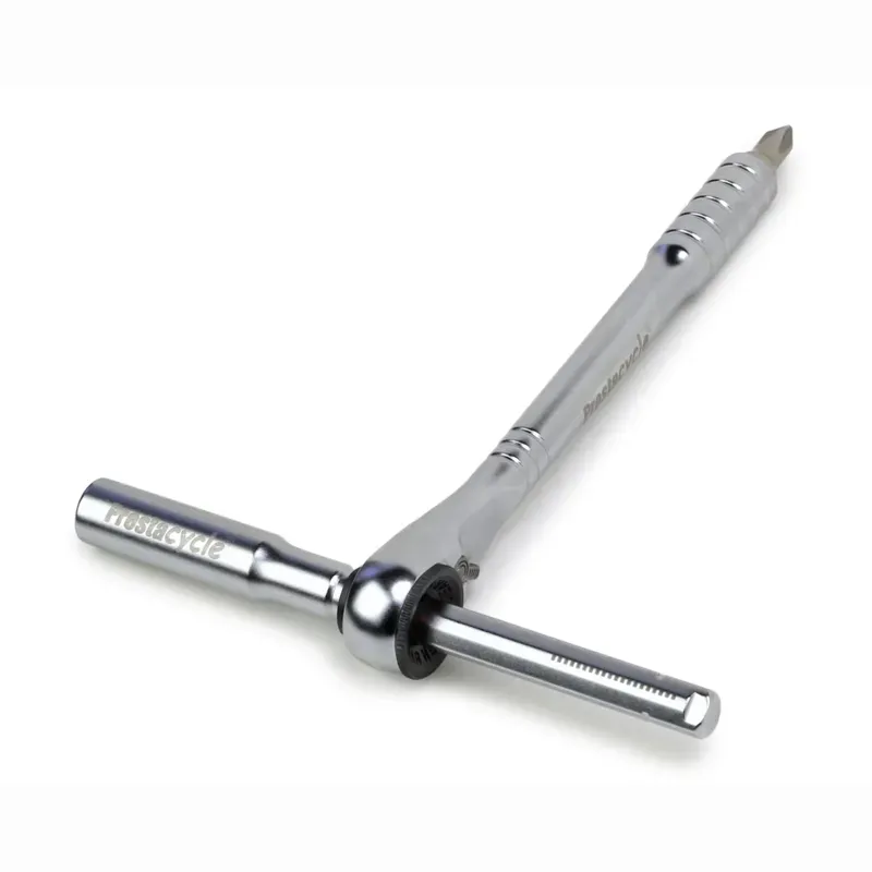 Prestacycle T-Handle Ratchet Deluxe 3-Way Ratchet/T-Handle Tool Kit in Silver-2