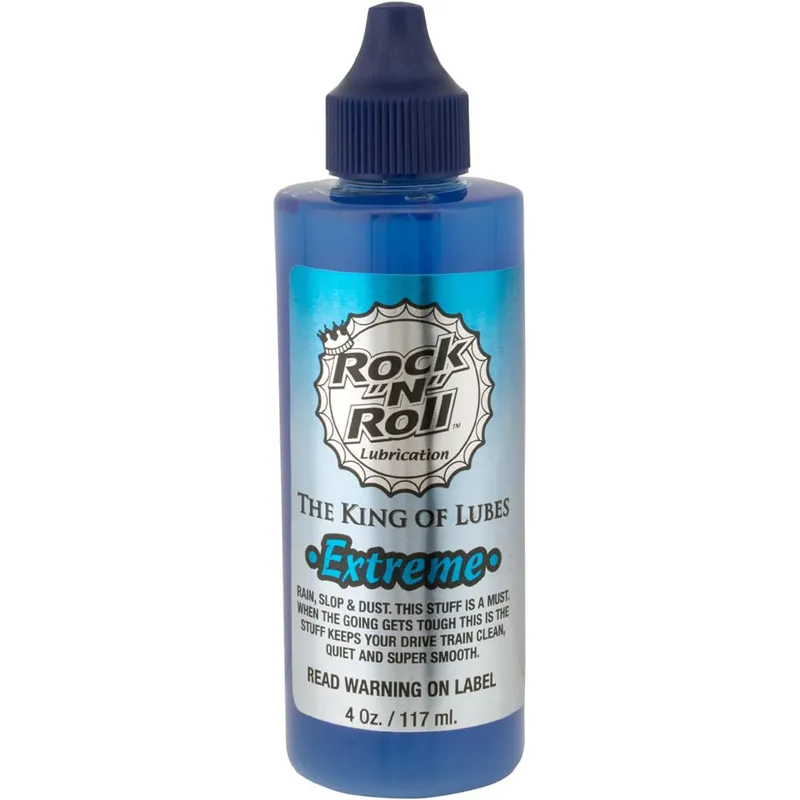 Rock-N-Roll Extreme 4oz bottle Chain Lube in Blue