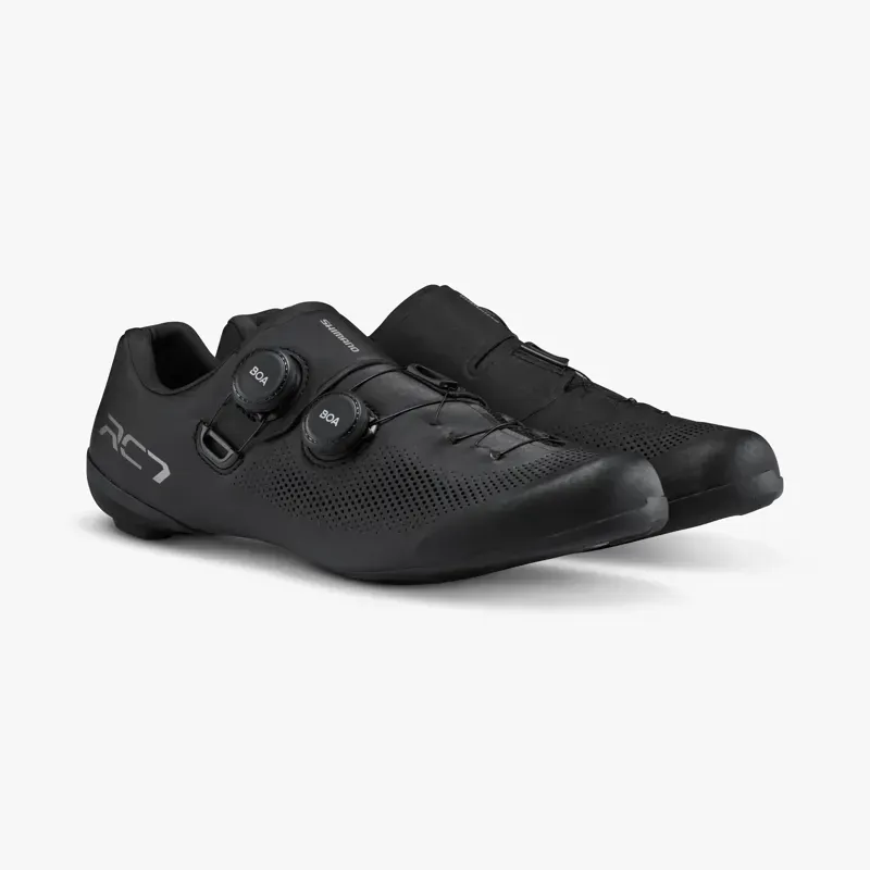 Shimano SH-RC703 Race-Ready Performance Wide Road Shoes in Black-1
