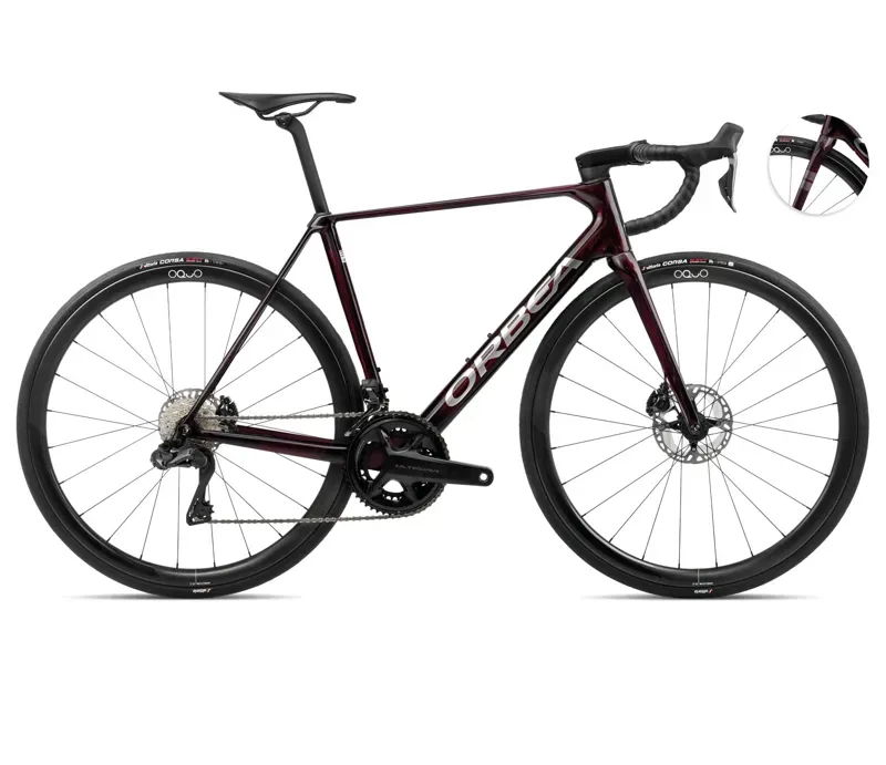 Orbea Orca M20iteam Road Bike In Wine Red/Titanium-2