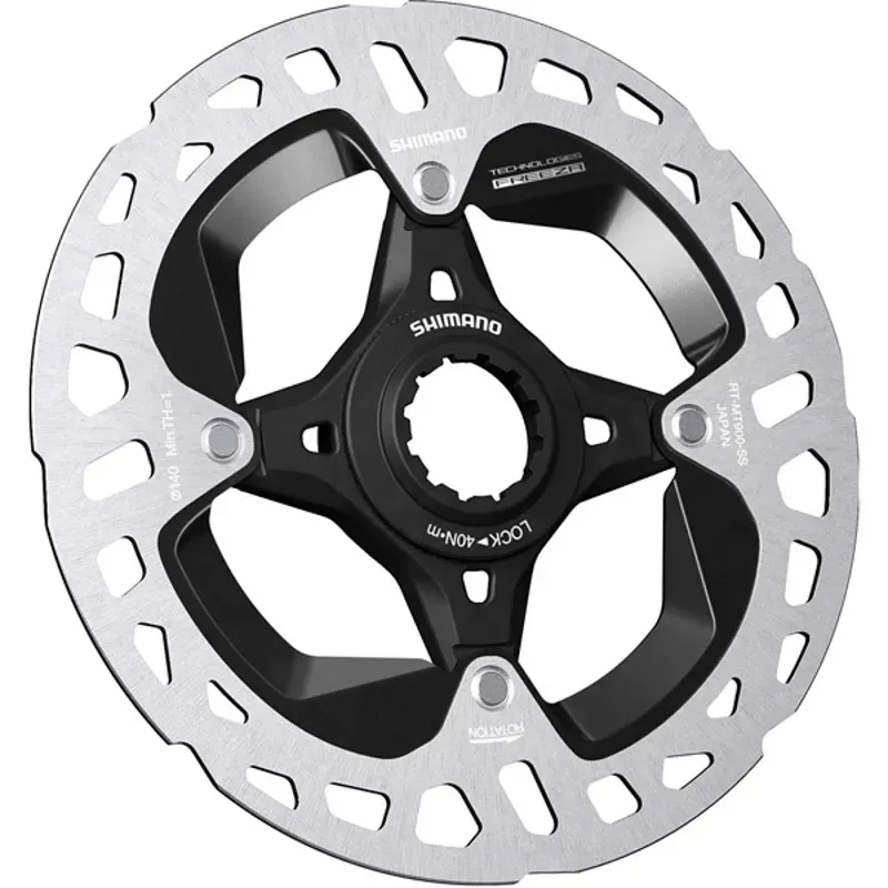Shimano Dura-Ace RT-MT900-SS Disc Brake Rotor - 140mm Centerlock Silver/ Black 140