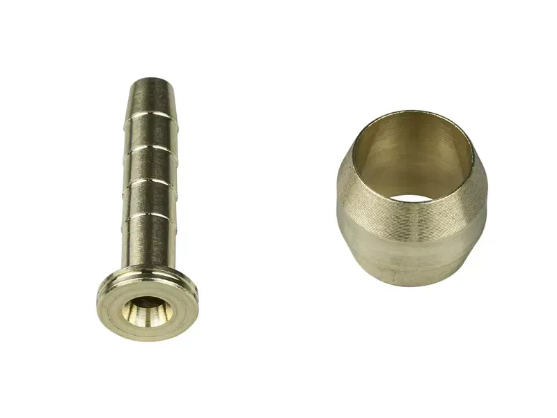Shimano Hydraulic Brake Brass Hose Olive and Barb Insert in Gold