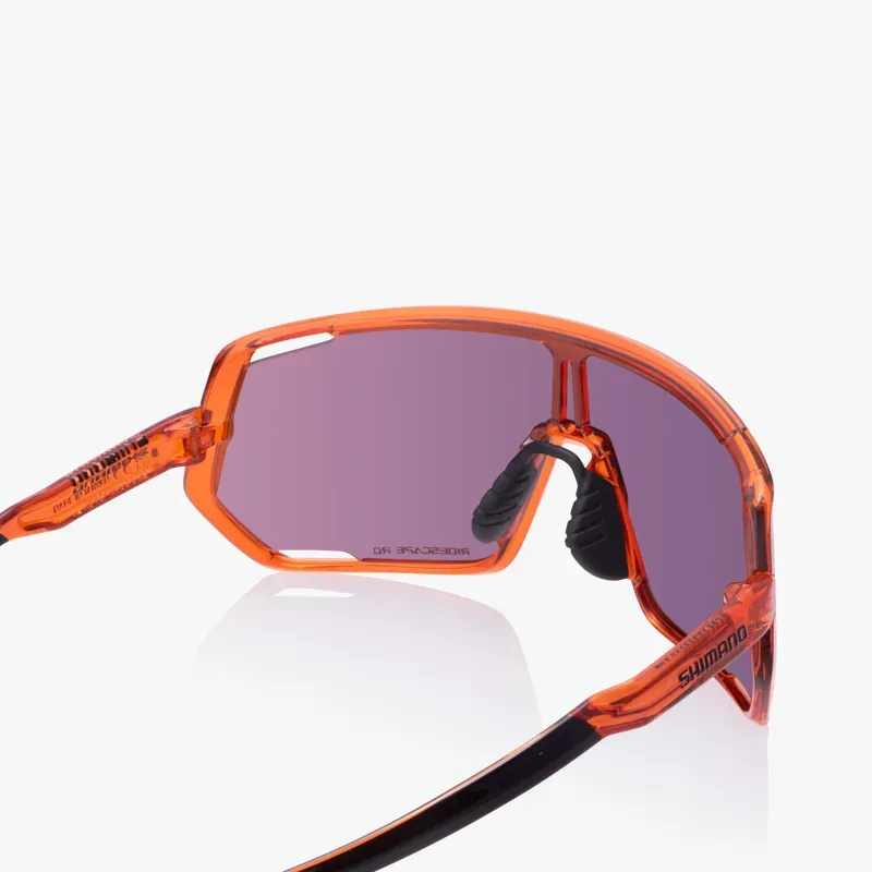 Shimano Technium CE-TCNM2 Eyewear In Orange Sapphire with RIDESCAPE Road Lens-3