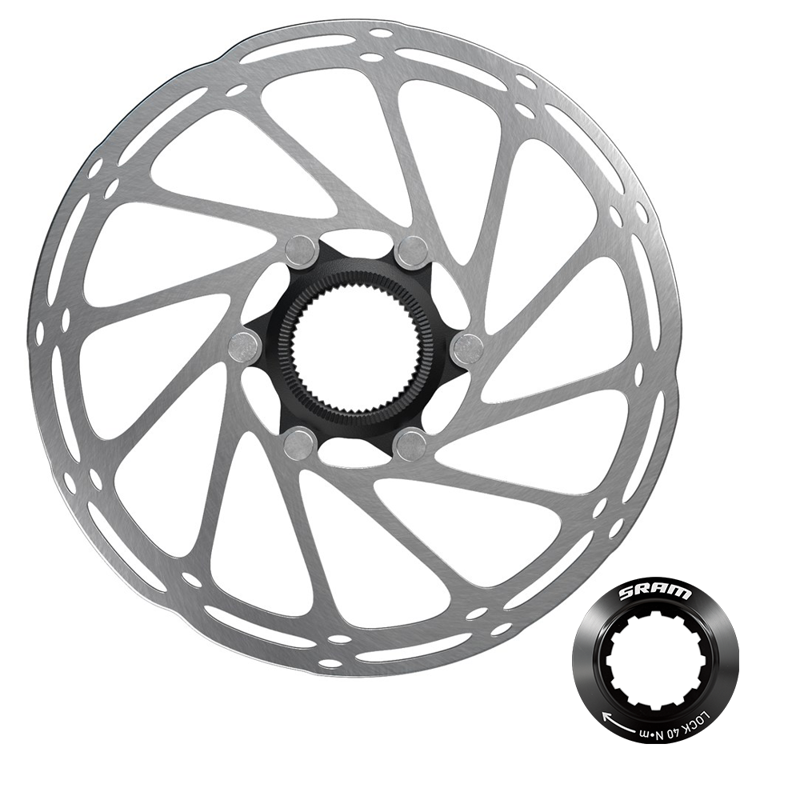 SRAM CenterLine 220mm 6-Bolt Disk Brake Rotor in Silver-1
