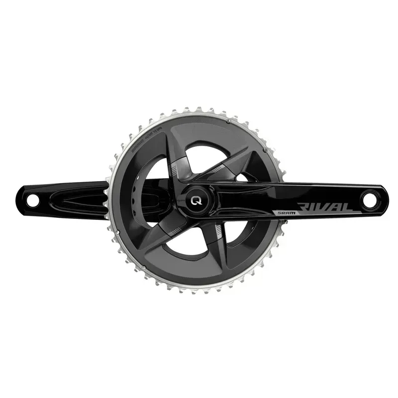 SRAM Rival AXS Crankset with Quarq Power Meter - 172.5mm 12-Speed 48/35t Yaw 107 BCD DUB Spindle Interface Black D1