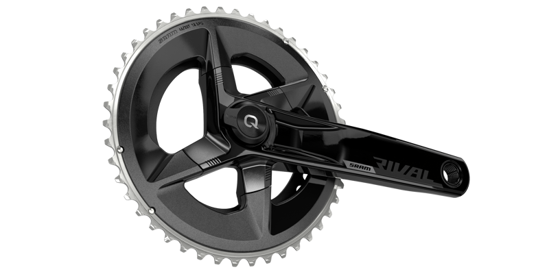 SRAM Rival AXS Crankset with Quarq Power Meter - 172.5mm 12-Speed 48/35t Yaw 107 BCD DUB Spindle Interface Black D1-2