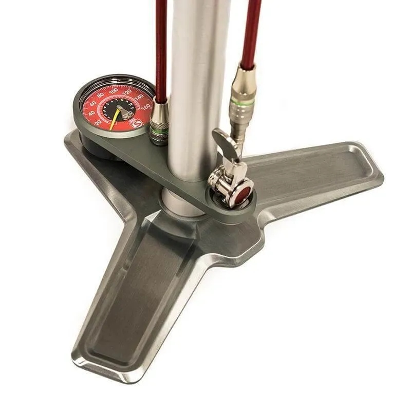 Silca SuperPista Ultimate Hiro Edition 160-psi Floor Pump in Silver-2