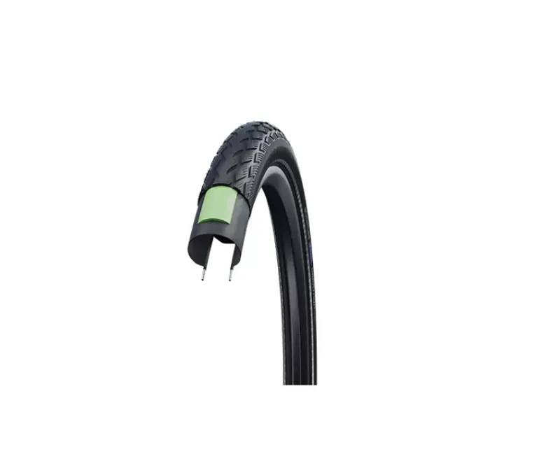 Schwalbe Green Marathon Tire - 700 X 25 Clincher Wire Black/Reflective Performance Line GreenGuard TwinSkin Addix Black 700 x 25