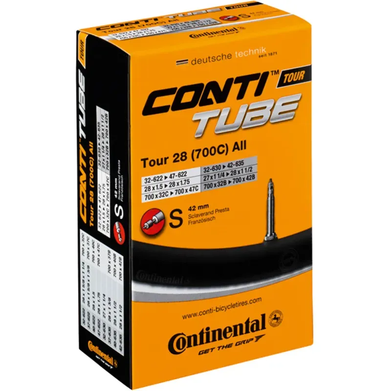 Continental Tube - 26 X 1.4 - 1.75 40mm Schrader Valve 26 x 1.25 - 1.75
